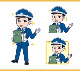 若い警備員の男性