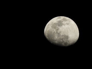 full moon over black