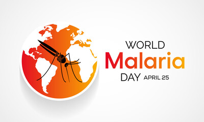 World Malaria Day is an international observance commemorated every year on April 25th and recognizes global efforts to control malaria. Vector illustration.