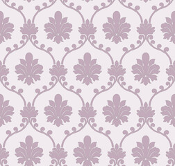 Damask seamless pattern element. Vector classical luxury old fashioned damask ornament, royal victorian seamless texture for wallpapers, textile, wrapping. Vintage exquisite floral baroque template.