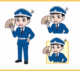 若い警備員の男性