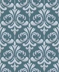 Damask seamless pattern element. Vector classical luxury old fashioned damask ornament, royal victorian seamless texture for wallpapers, textile, wrapping. Vintage exquisite floral baroque template.