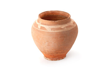 Clay old jug handmade.