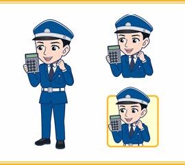 若い警備員の男性