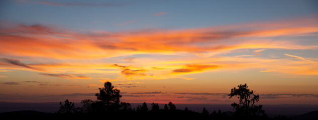 Fototapeta na wymiar Colourful sunrise near Flagstaff in Arizona, USA