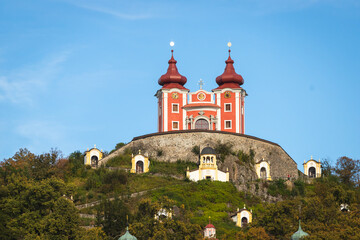 Baroque Calvary in Banska Stiavnica (Slovak: Kalvaria v Banskej Stiavnici) on the Hill over the Historic Center of the City, Slovakia