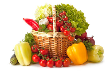 Fresh and ripe vegetables. Healthy vegan food.