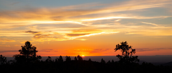 Amazing sunrise near Flagstaff in Arizona, USA