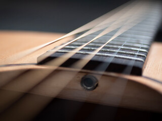 Fototapeta premium An acoustic guitar seen in a different way.