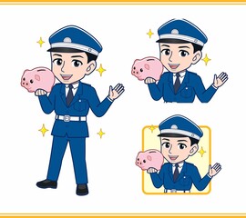 若い警備員の男性