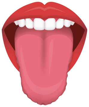 Tongue’s health sign vector illustration ( Wavy Tongue )