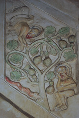 Moscufo - Abruzzo - Abbey of Santa Maria del Lago - Details of the precious polychrome Ambo
