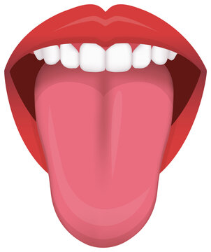 Tongue’s health sign vector illustration ( normal tongue )