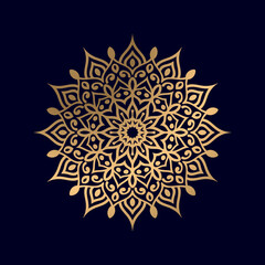 Luxury mandala background design gold color vector logo icon illustration for print, poster, cover, brochure, flyer.eps