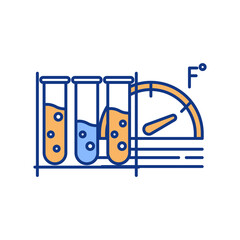 Cryopreservation RGB color icon. Freezing and storage biological samples. Cells, tissues preserving process by cooling. Reproductive procedure. Cryopreserved specimens. Isolated vector illustration