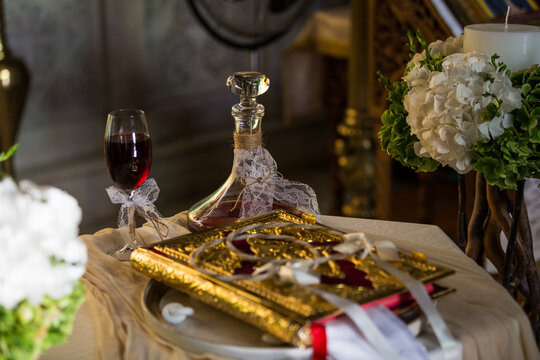 orthodox wedding tradition wine glass