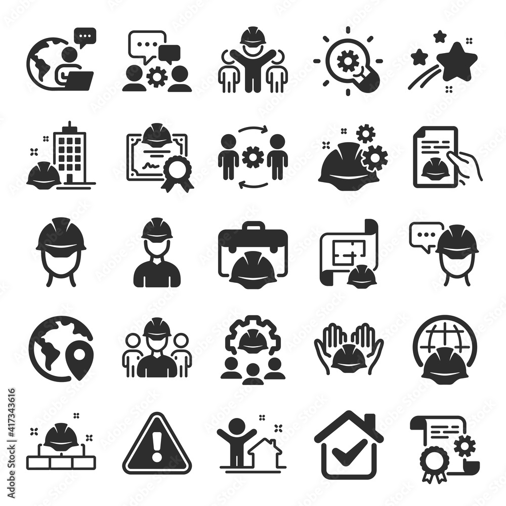 Poster engineering icons. teamwork, people and technical documentation. blueprint with gear, engineer and c