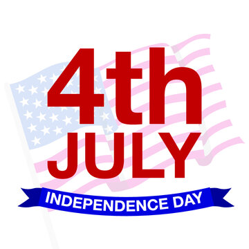 Vector illustration of the 4th July celebration icon. The USA Independence Day.