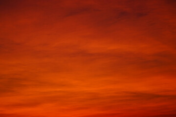 beautiful orange sky at sunset
