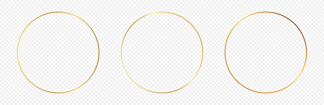 Gold Glowing Circle Frame