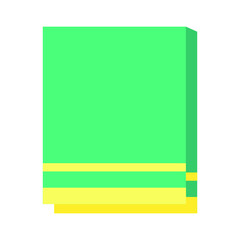 Vector illustration of summer holidays attributes on background. Beach towel icon.	