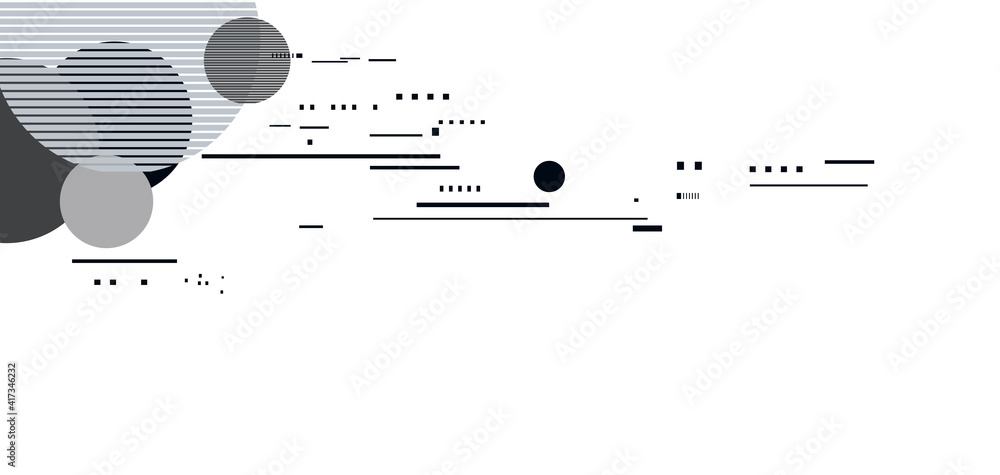 Poster Abstract tech background with simple object.