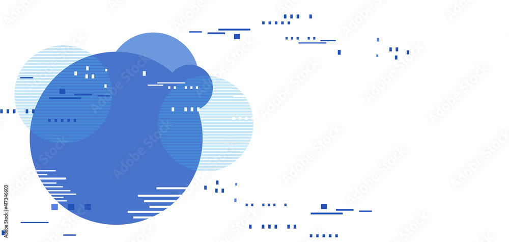 Poster Abstract tech background with simple object.