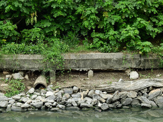 abandoned canal in the city