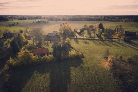 Aerial View Of Rural Landscape