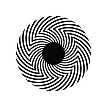 Abstract Hipster Negative Space Circle Logo . Vector  Design . 