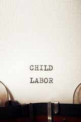 Child labor concept