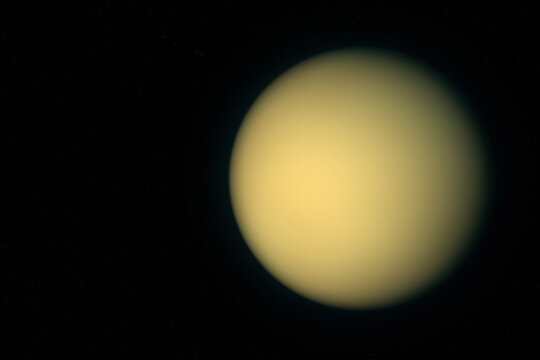 3D rendering of the Titan, the moon of Saturn.