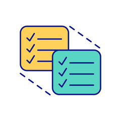 Consistent results in studies RGB color icon. Replicability. Scientific question using data and computational methods. Researchers testing findings of research. Isolated vector illustration