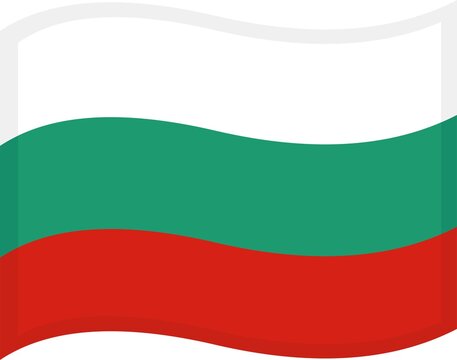 Vector emoticon illustration of the flag of Bulgaria