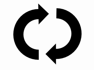 矢印のループをイメージしたシルエット