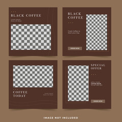 Square Banner Coffee Shop Post Template Pack
