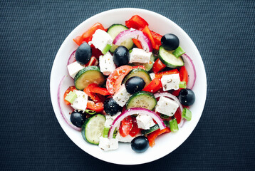 salad with feta cheese and olives