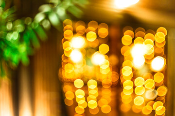 Abstract bokeh lights and the glare of the city at night watercolor fantasy art background