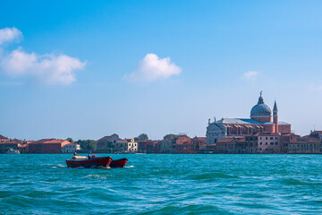 Naklejka premium Blick auf historische Gebäude in Venedig, Italien