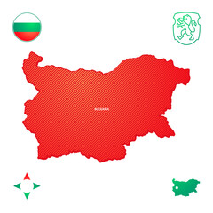 simple outline map of Bulgaria
