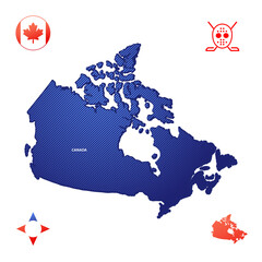 simple outline map of canada