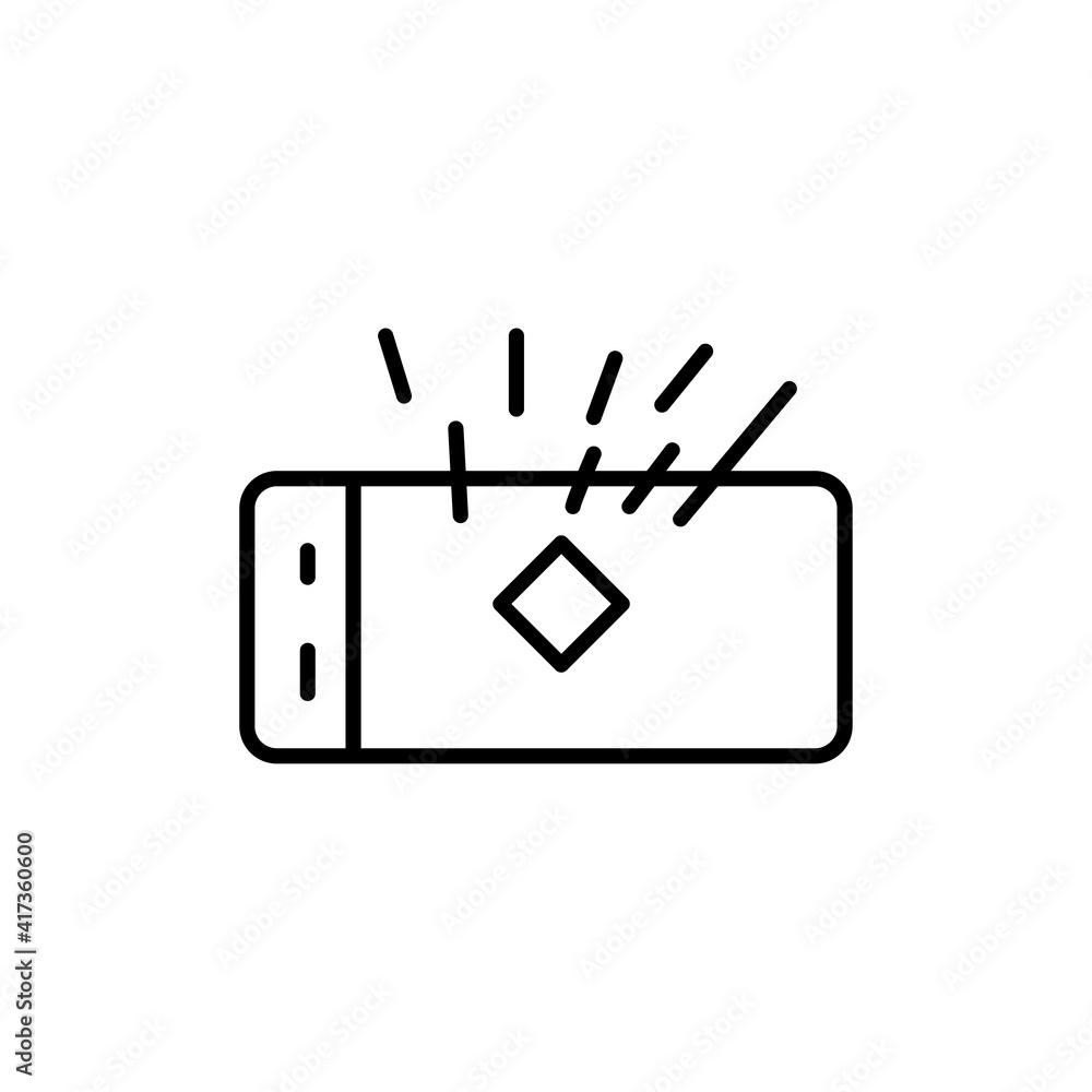 Poster virtual reality controller line icon. simple illustration. mobile concept app line icon and web desi