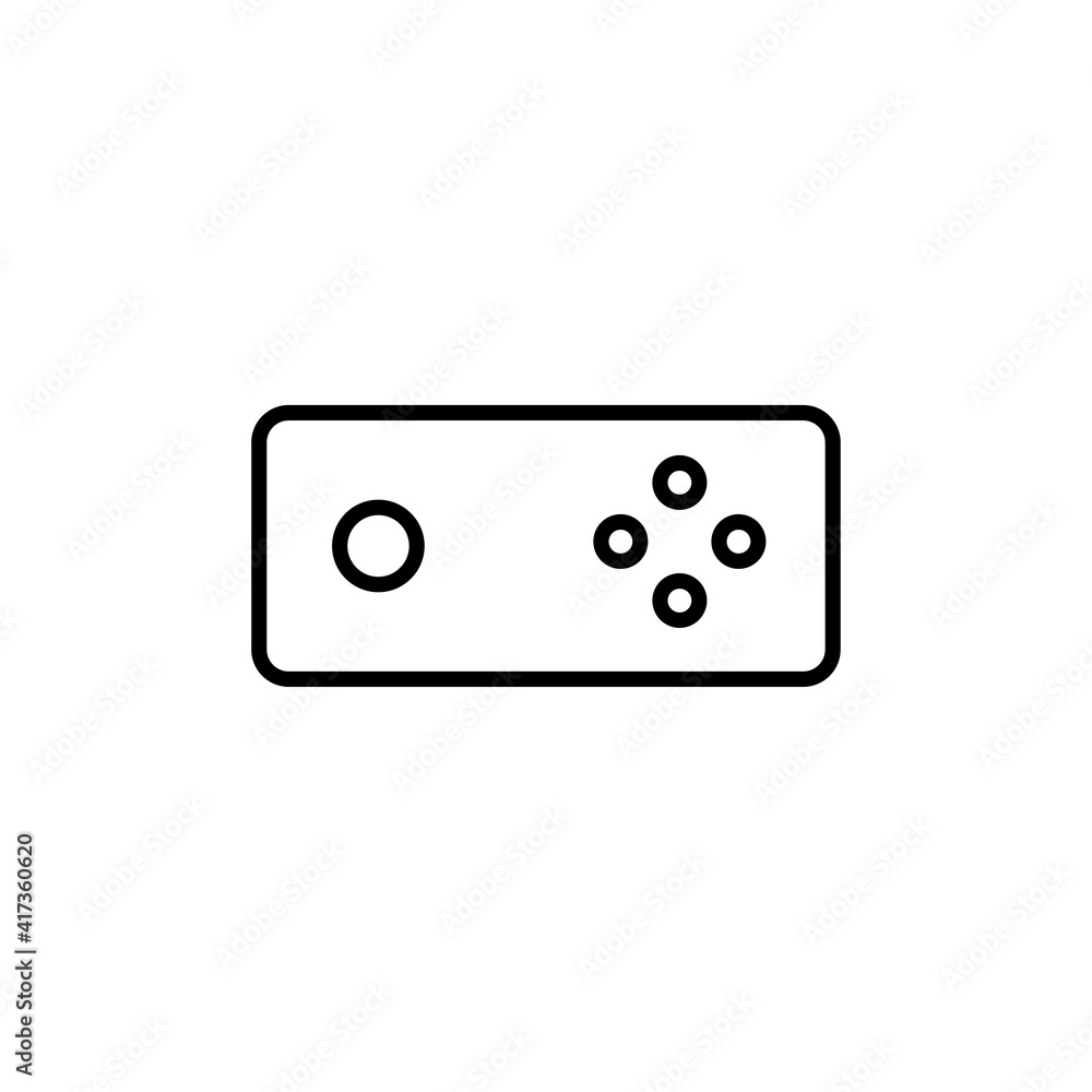 Poster virtual reality controller line icon. simple illustration. mobile concept app line icon and web desi