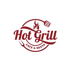 Vintage Retro Rustic BBQ Grill, Barbecue, Barbeque Label Stamp Logo design vector