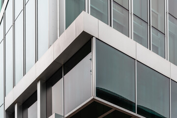 Glass facade. Modern architecture building. Technology, business amd finance concept