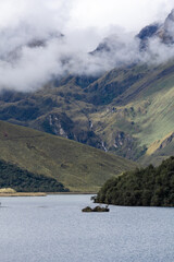 Beautiful Atillo lagoons of the Sangay national park in Ecuador 