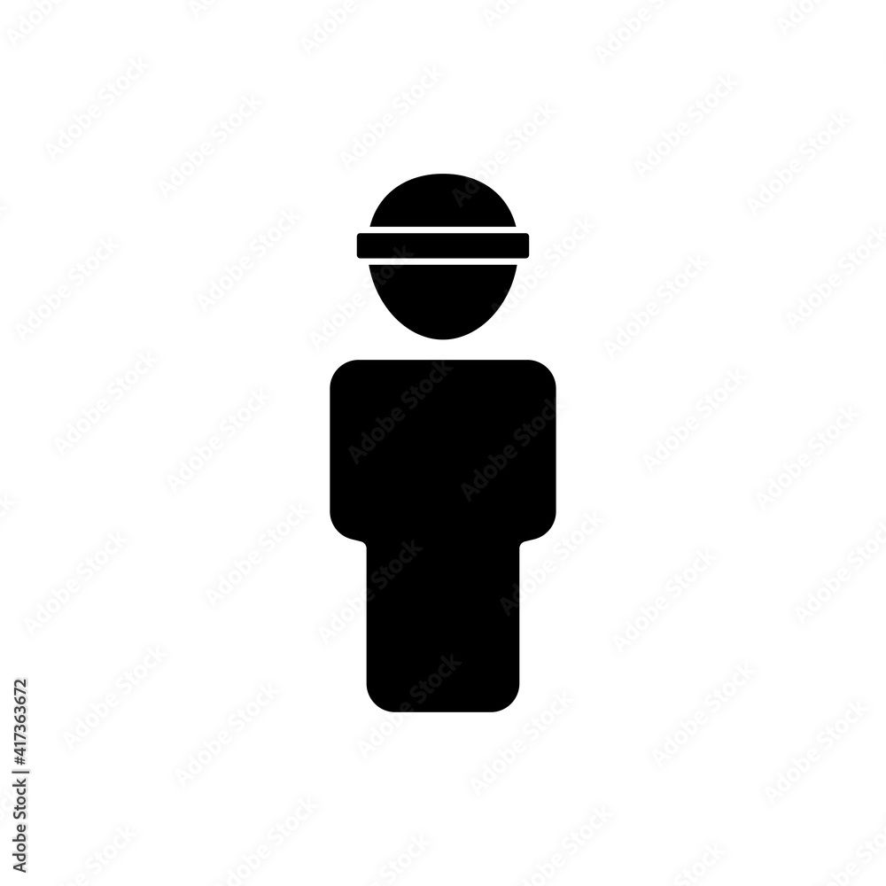 Aufkleber human icon with virtual reality illustration. simple illustration. mobile concept app line icon and 