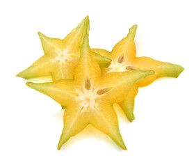 Fototapeta premium Carambole on white background