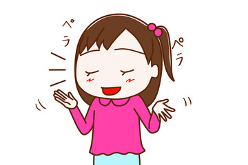 ペラペラと気持ちよさそうにお喋りする少女