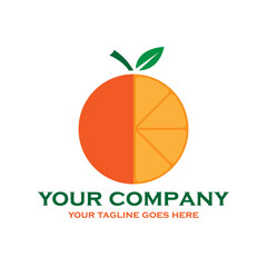 fruit orang design logo vector. illustration orange fruit design vector